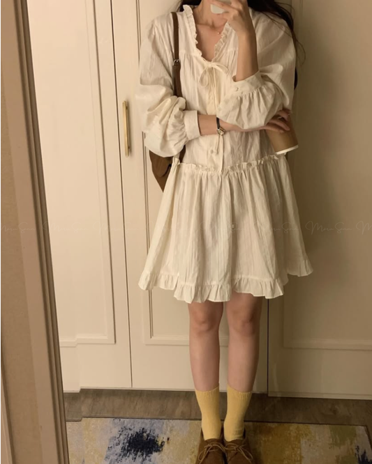 🇰🇷KOREA
♥ 仙女感滿滿棉麻連身裙(2色入) SS-KSS99182518