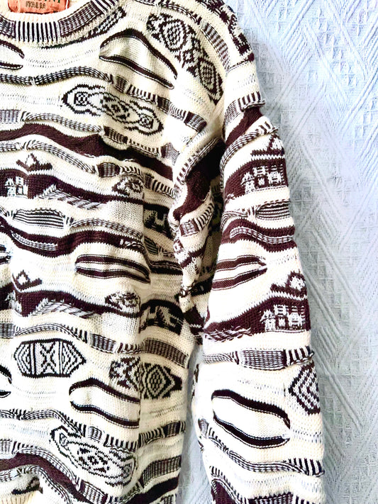 🇯🇵Japan Vintage| VintageClothes - Notorious Sweater Coogi style 🔍ss-vin388