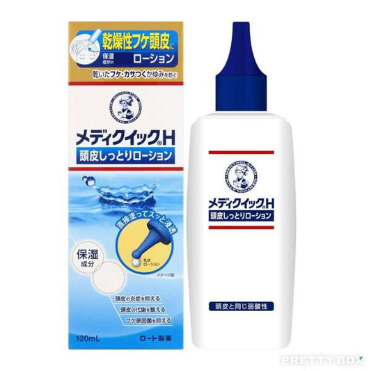 🇯🇵Japan♥ Mentholatum Medi Quick H Improves Dry Scalp Moisturizing Soothing Lotion (No Rinse) 120ml ROHTO Mentholatum Medi Quick H Dry Scalp Lotion メディクイックH 頭皮しっとりローション