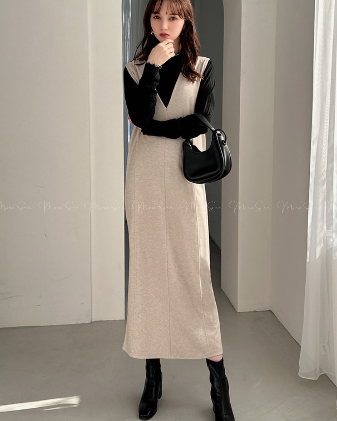 🇯🇵JAPAN ♥ Color-coordinated Mellow Tops and Jumper Skirt Set 🔎 ɪᴛᴇᴍ ɴᴏ：SS-JGNH460