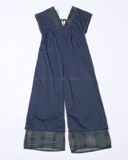 🇯🇵 JAPAN ♥ Rejoule Checkered Shirred Overalls ♥ Rejoule Checkered Shirred Overalls 🔎 ITEM NO: SS-JSR256510440
