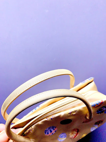 🇯🇵JAPAN｜Vintage Clothes Haori &amp; Bags(Frame Purse/Frame Clutch/Kuchi Bag)｜Japanese vintage feather woven floral shirt pocket gold bag Japanese handbag｜🔎 ss-vin201