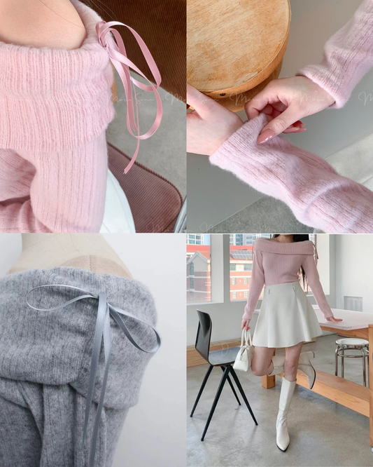 🇰🇷KOREA
♥ Festive christmassy ribbon top
Party date look, romantic off-shoulder fleece top with bow

🔎 ɪᴛᴇᴍ ɴᴏ：SS-KSS97326804