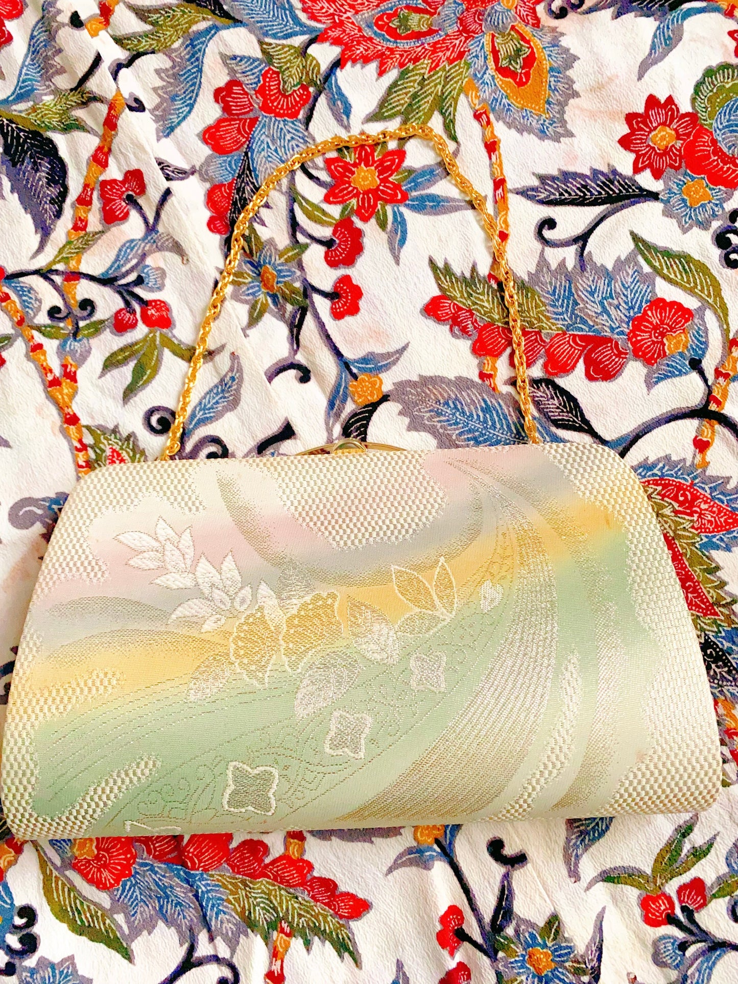 🇯🇵JAPAN Vintage ♡ Bags (Frame Purse/Frame Clutch/Kuchi Bag/Wallet)｜🇯🇵Japanese Vintage ♡ Bags (Kinran Nishijin-ori Wafuku Handbag/Kuchi Bag/Wallet)｜🔎 ss-vin337