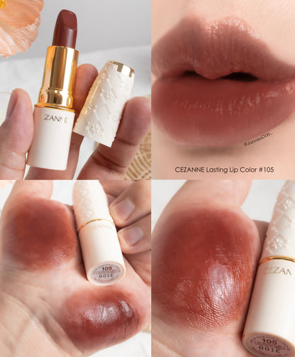 (特價售完即止) 🇯🇵日本 CEZANNE Lasting Moisturizing Lipstick Color(105)白管潤彩唇膏 セザンヌ ラスティング リップカラー