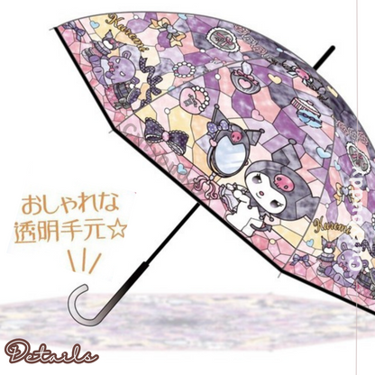 🇯🇵Japanese SANRIO glass painting style umbrella Melody / Kuromi umbrella